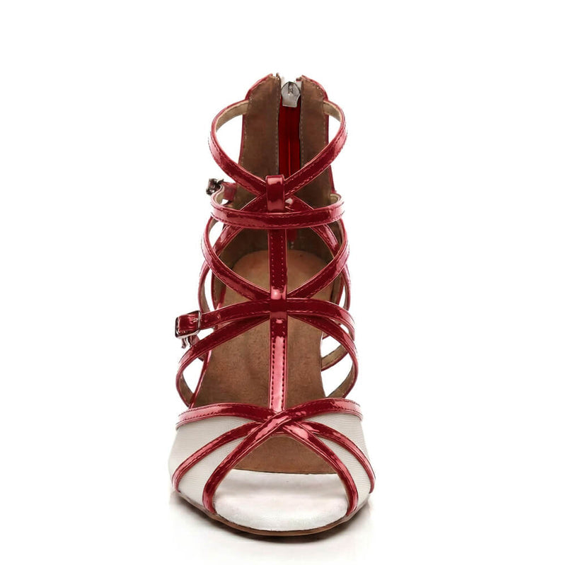 Skylar - Burgundy Vegan Patent - Street Sole