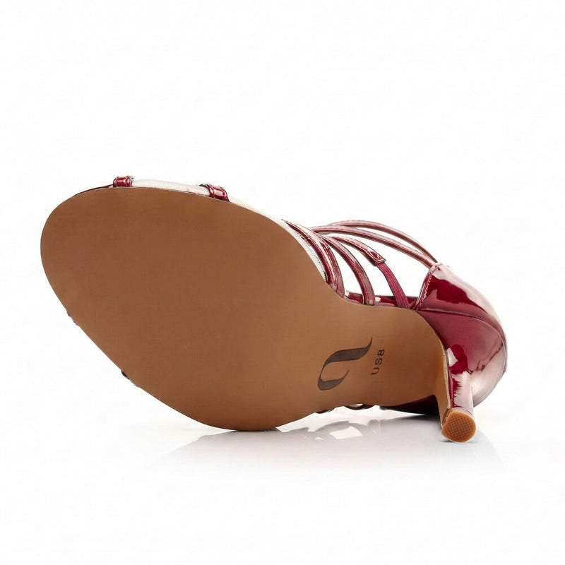 Skylar - Burgundy Vegan Patent - Street Sole