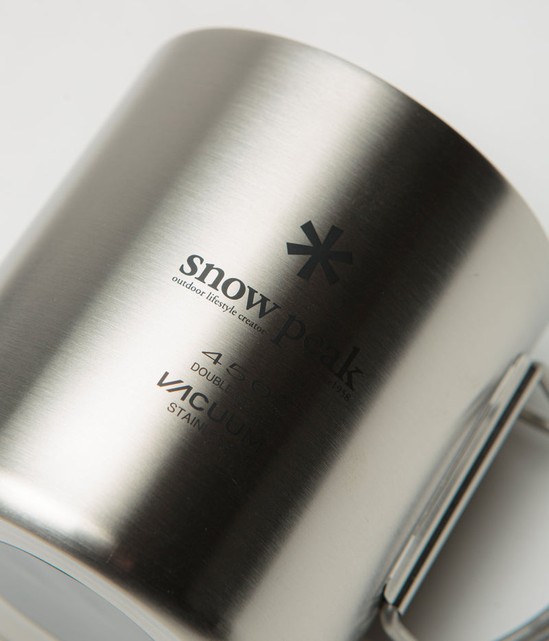 Snow Peak Stainless Vacuum Double Wall 450ml Mug in Silver