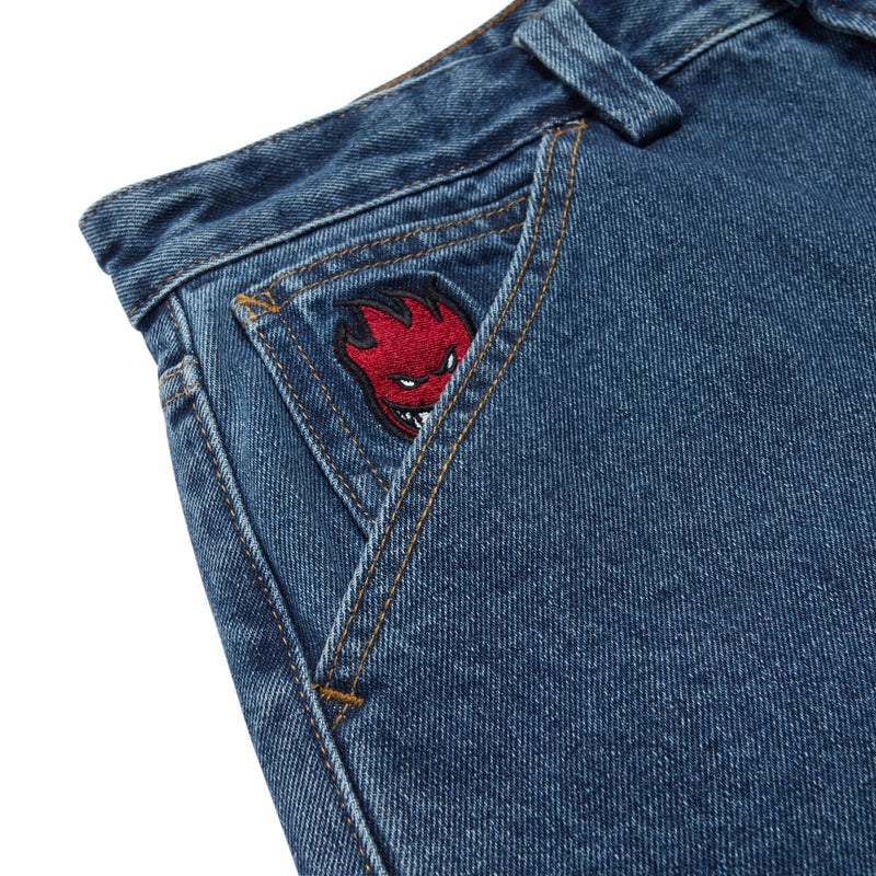 Spitfire Bighead Fill Denim Shorts - Medium Stone Wash