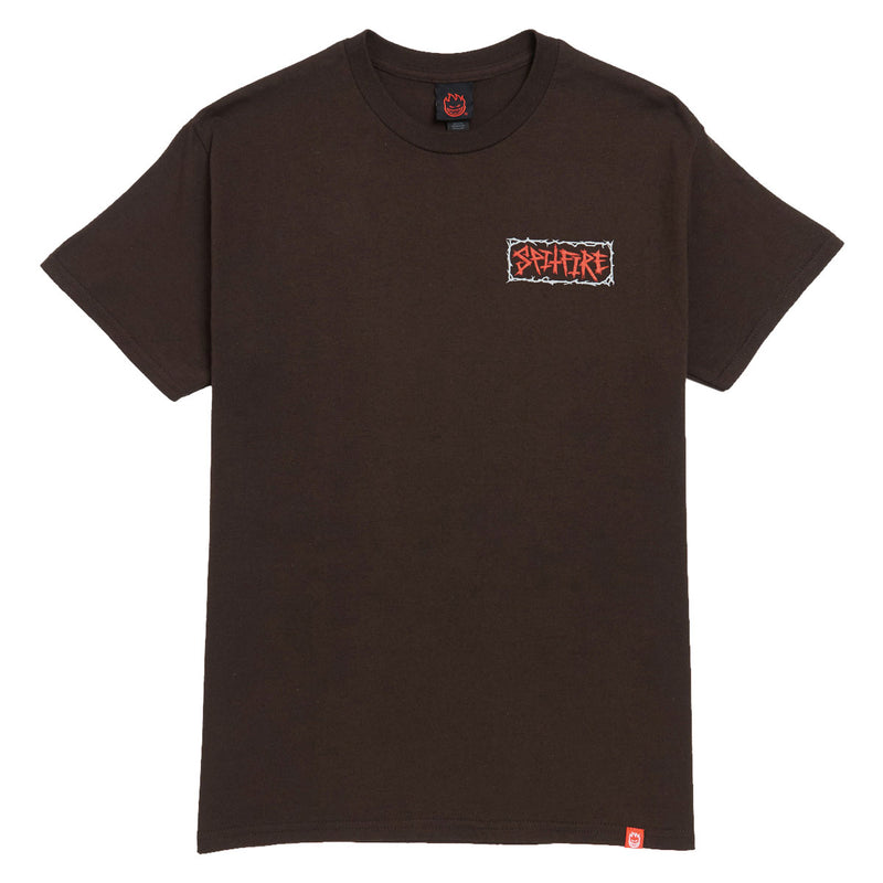 Spitfire Gas Mask T-Shirt - Dark Chocolate/Multi Color