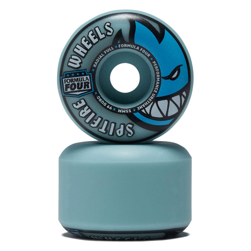 Spitfire Team Colors F4 99 Radial Full Skateboard Wheels - Light Blue - 55mm