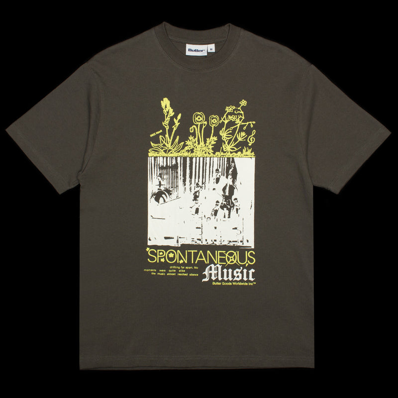 Butter Goods | Spontaneous Music T-Shirt Color : Charcoal
