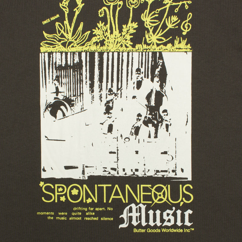 Butter Goods | Spontaneous Music T-Shirt Color : Charcoal