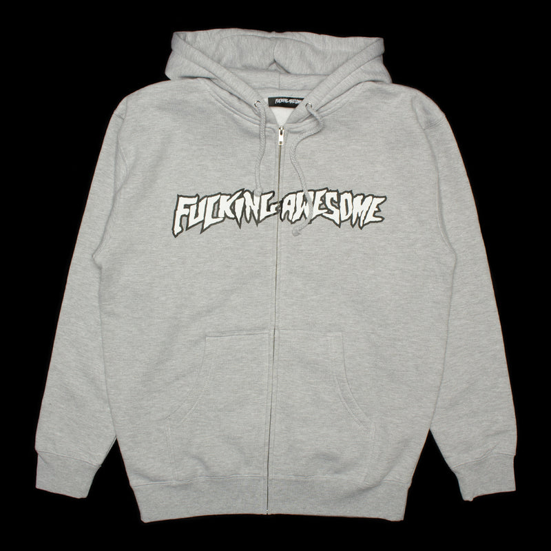 Fucking Awesome | Stamp Logo Zip-Up Hoodie heather grey