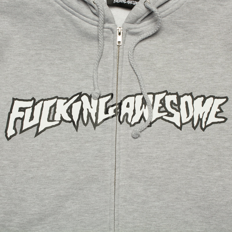 Fucking Awesome | Stamp Logo Zip-Up Hoodie heather grey