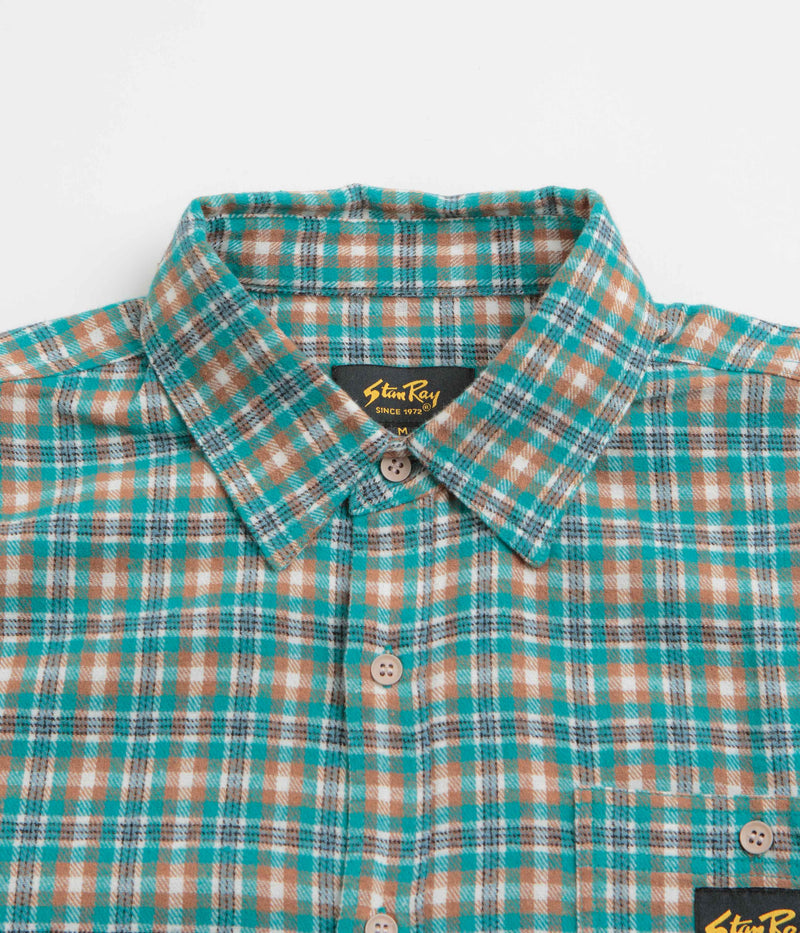 Stan Ray Flannel Shirt in Aqua Plaid