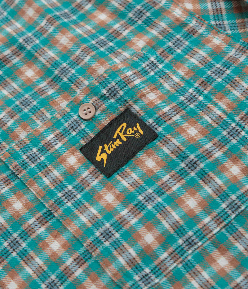 Stan Ray Flannel Shirt in Aqua Plaid