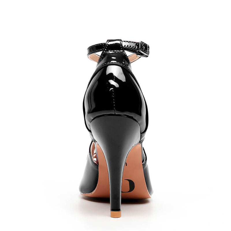 Starlette - Black Vegan Patent - Street Sole