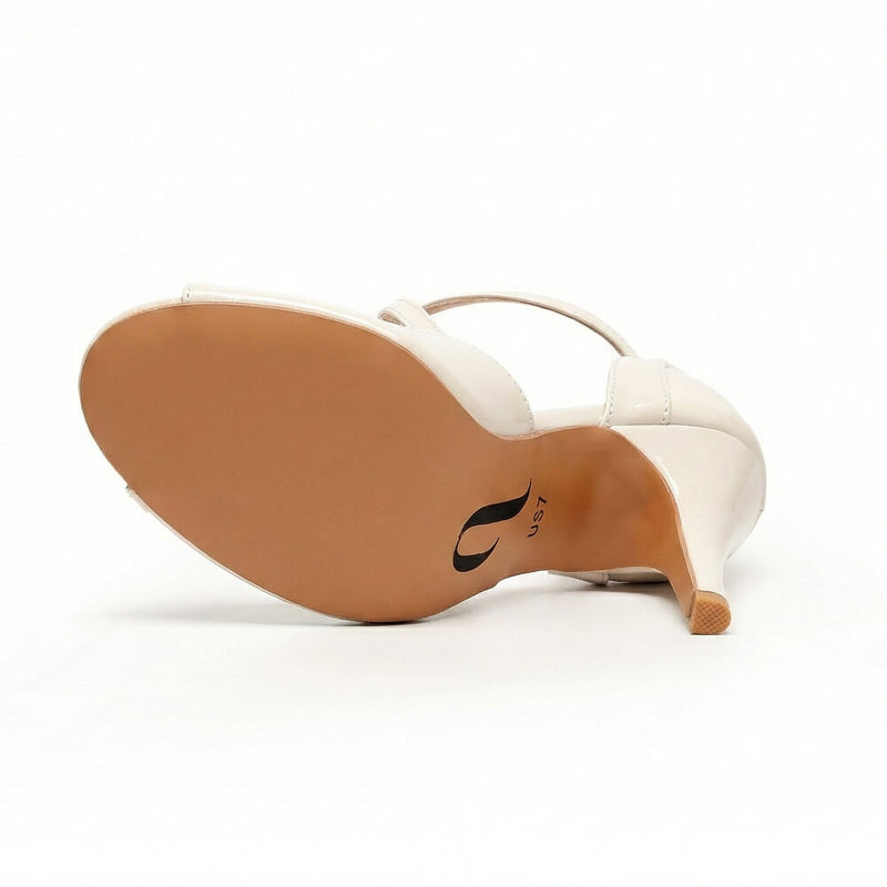 Starlette - Ivory Vegan Patent - Street Sole