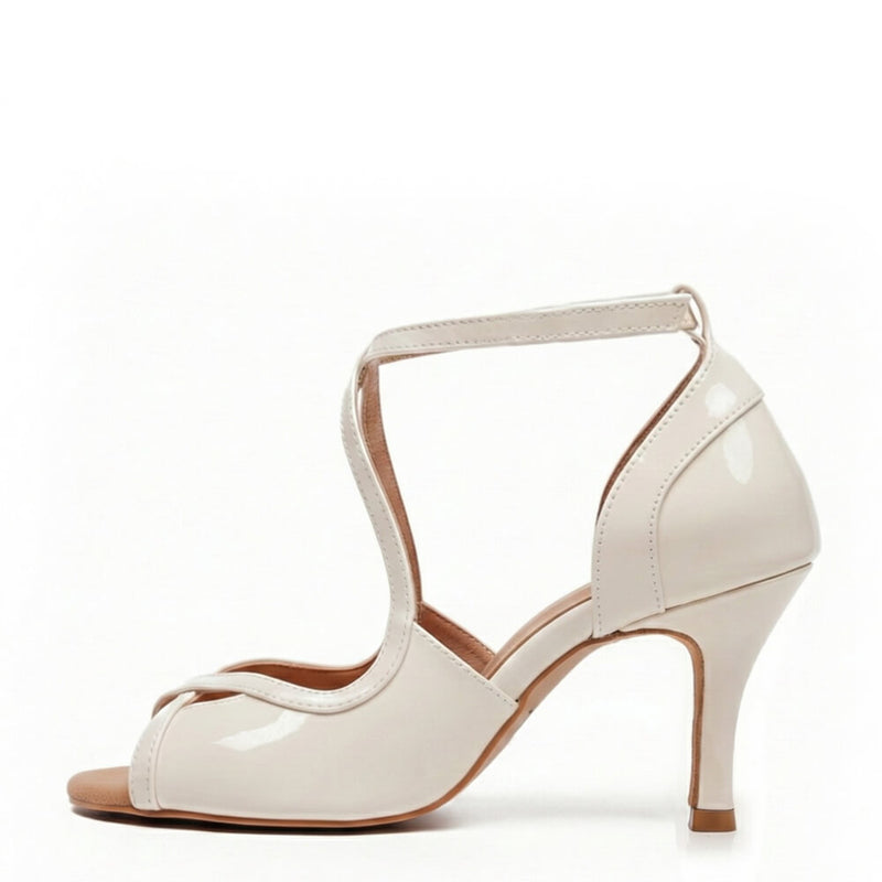 Starlette - Ivory Vegan Patent - Street Sole