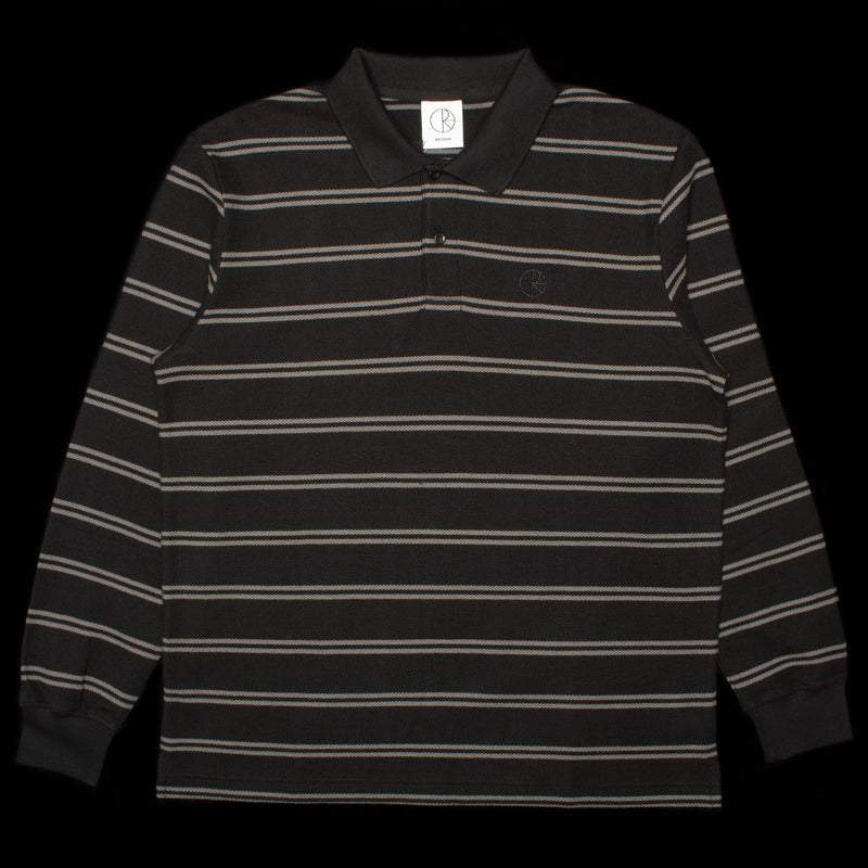 Polar | Striped L/S Polo Color : Black