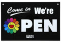 Takashi Murakami Flower Sign Black