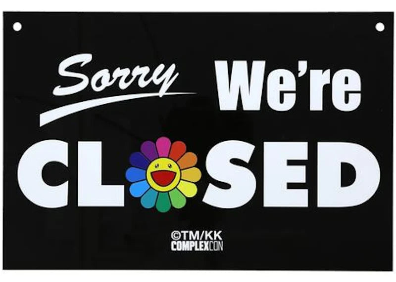 Takashi Murakami Flower Sign Black