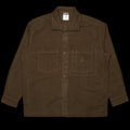 Polar | Theodore Brushed Twill Overshirt Color : Dark Olive