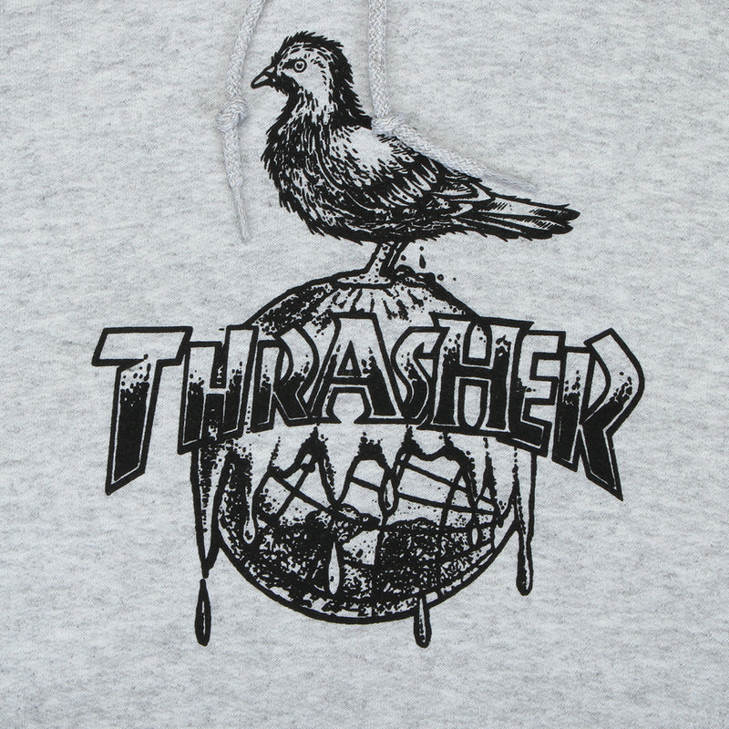 Thrasher x Anti Hero | Cover The Earth Hoodie Ash Grey
