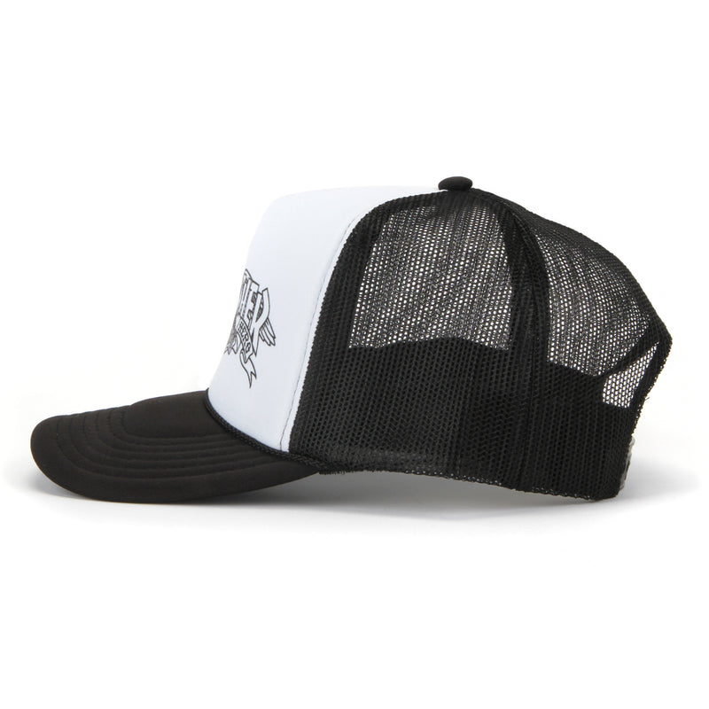 Thrasher x Anti Hero | Mag Banner Trucker Hat Black White