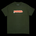 Venture | Throw T-Shirt Color : Forest Green / Red / White