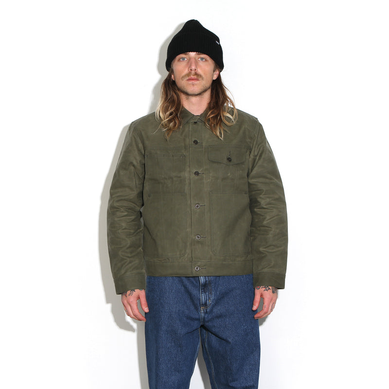 Filson | Tin Cloth Short Lined Cruiser Jacket Military Green
