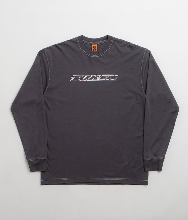 Token Centipede Contrast Long Sleeve T-Shirt in Iron