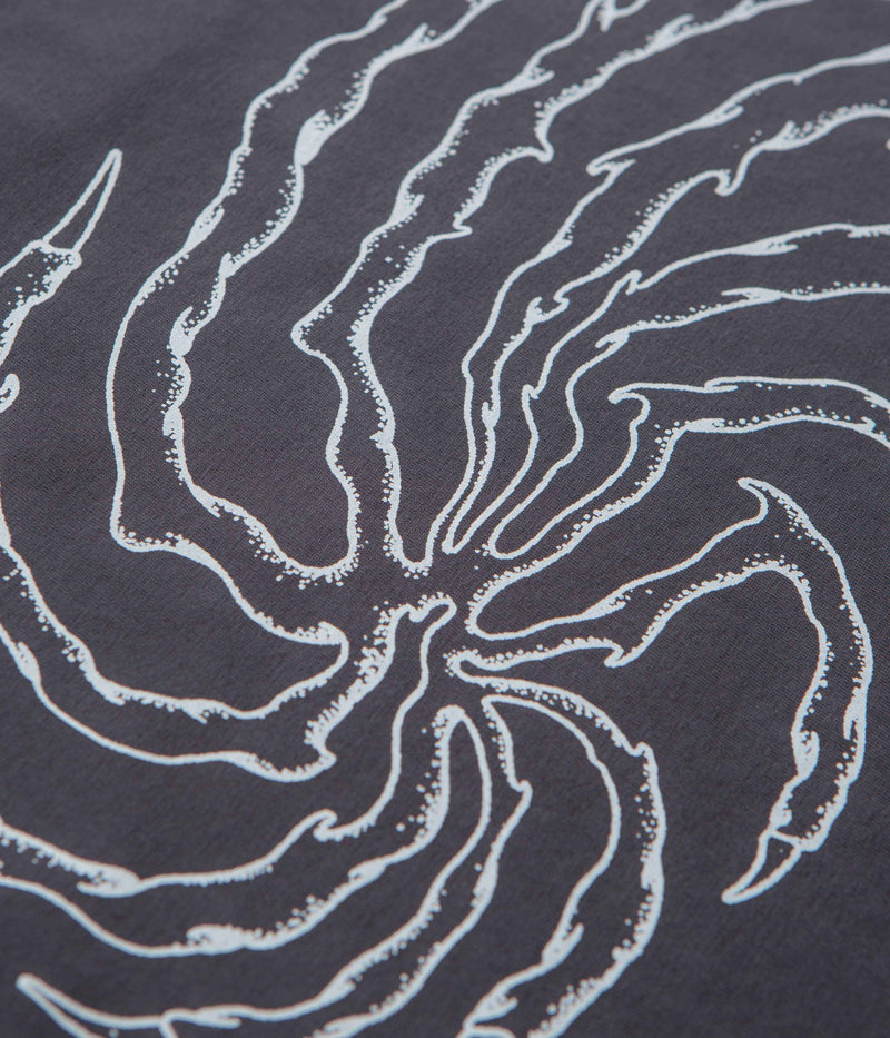 Token Centipede Contrast Long Sleeve T-Shirt in Iron