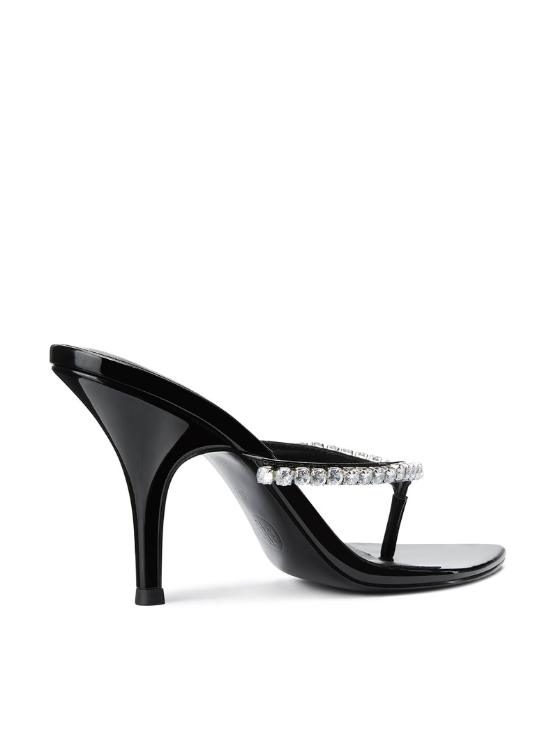 Tokyo Thong Sandal - Nero Crystal