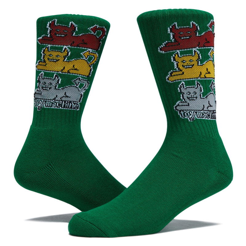 Toy Machine Triple Cat Socks - Green