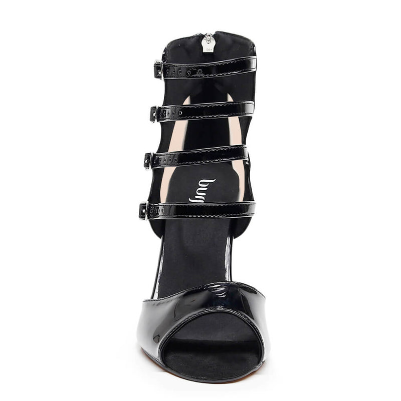 Treasure - Black Vegan Patent - Suede Sole