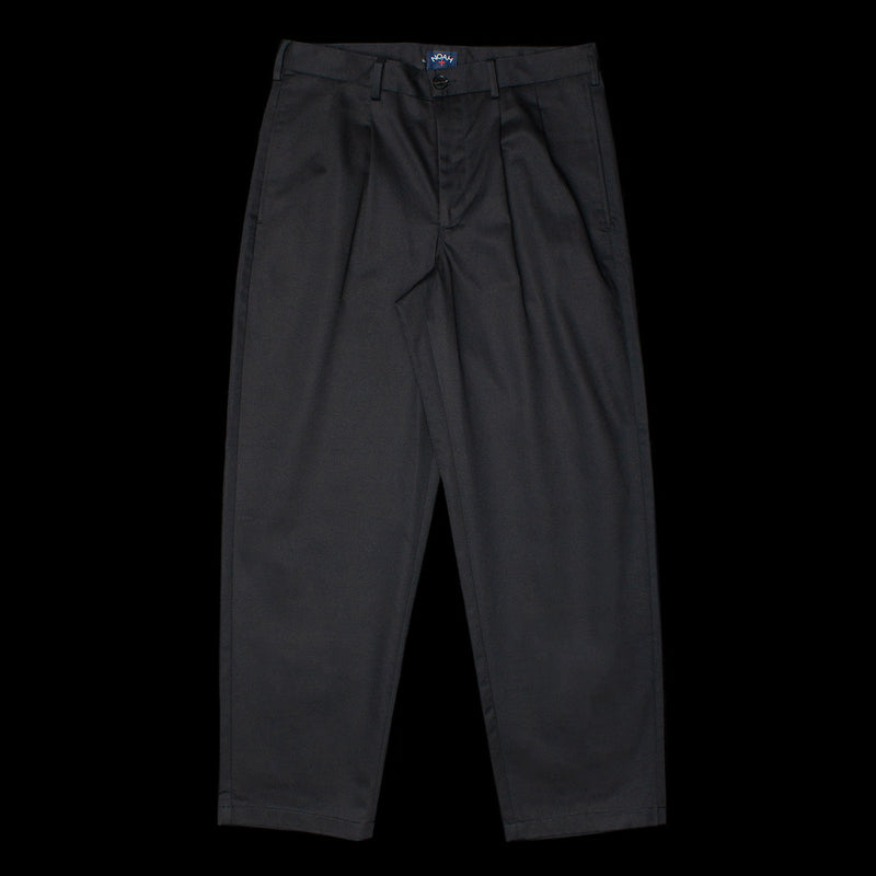 Noah Twill Double Pleated Pants Color : Black