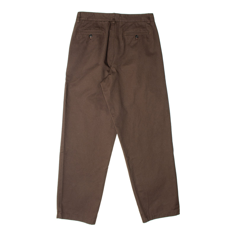 Noah | Twill Double Pleated Pant Color : Espresso