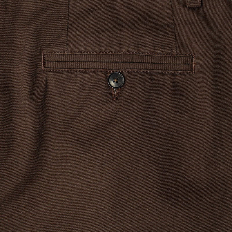 Noah | Twill Double Pleated Pant Color : Espresso