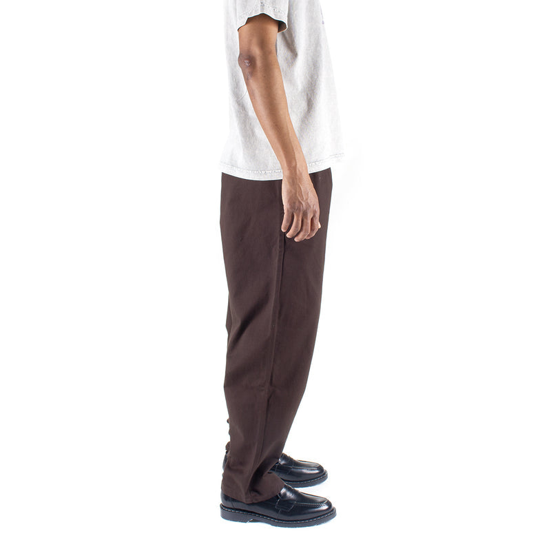 Noah | Twill Double Pleated Pant Color : Espresso