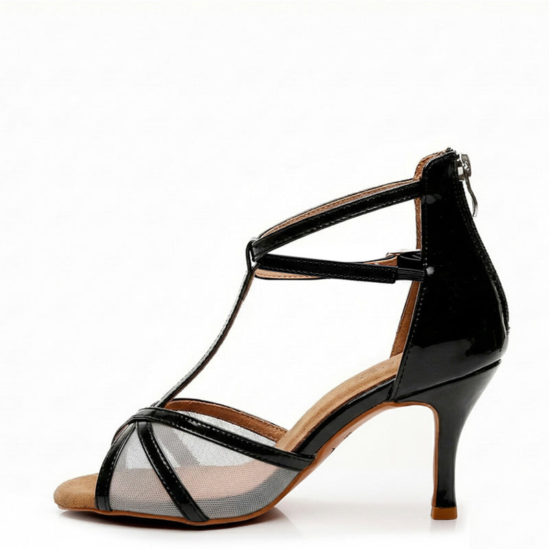Tylar - Black Vegan Patent - Street Sole