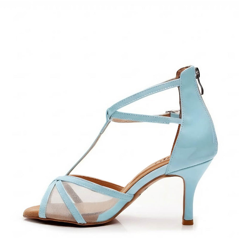 Tylar - Pastel Blue Vegan Patent - Street Sole