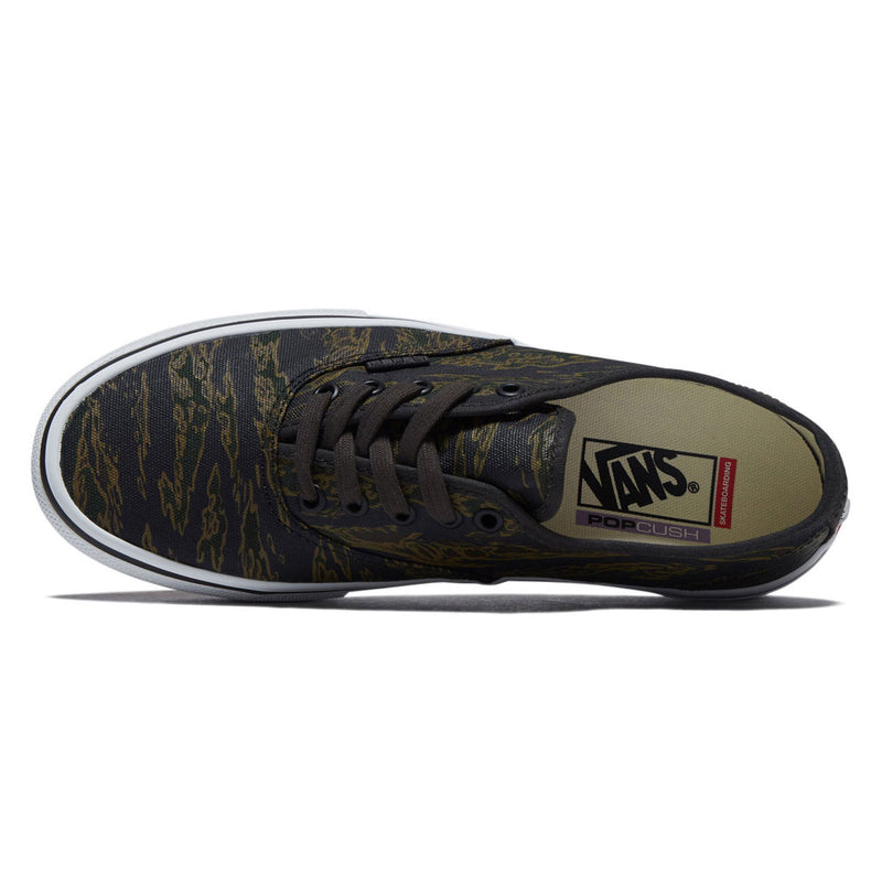 Vans Skate Authentic Shoes - Tiger Camo Green/Black