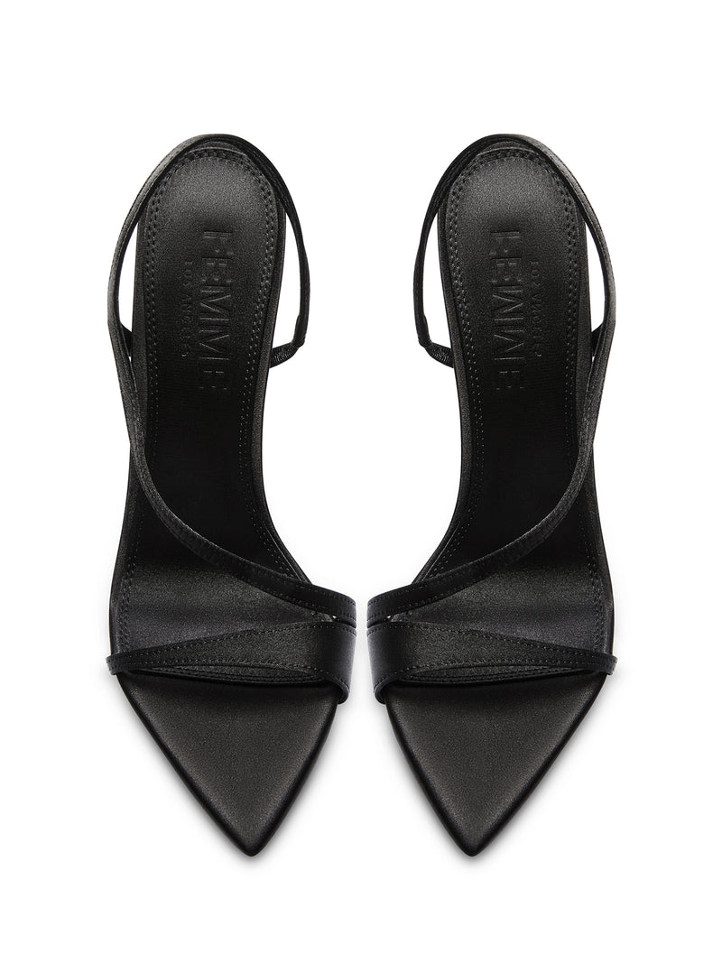Vesper Sandal - Satin Black