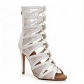 Vikky - White Vegan Leather - Suede Sole