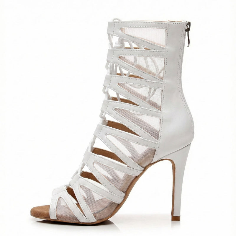 Vikky - White Vegan Leather - Suede Sole