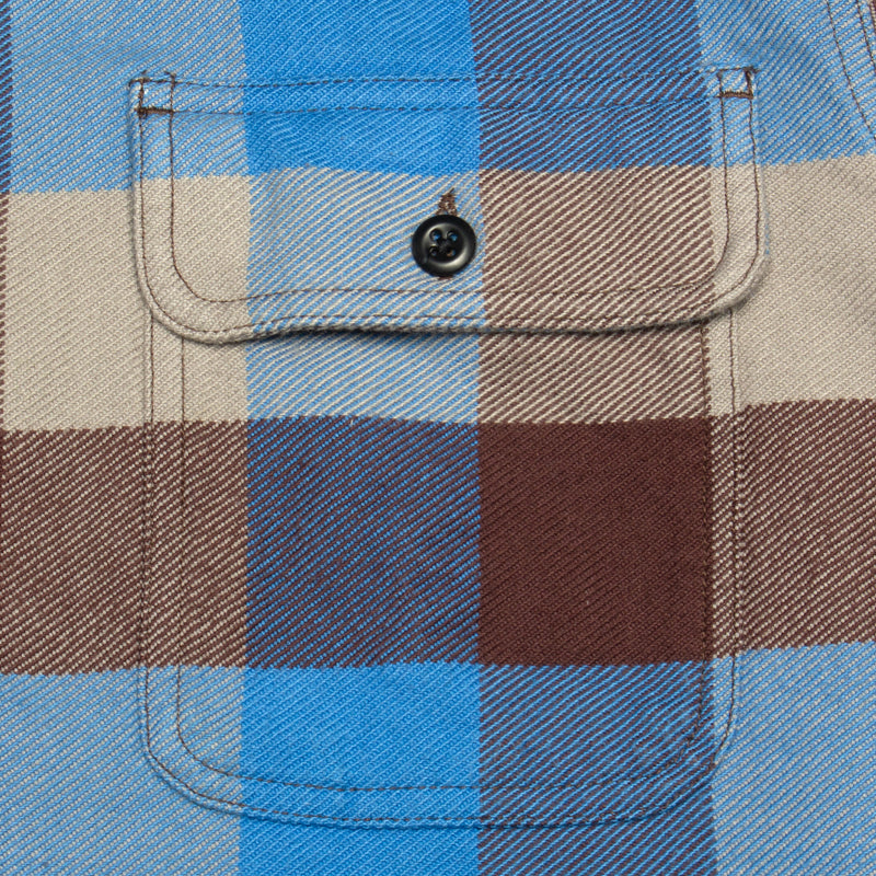 Filson | Vintage Flannel Work Shirt Style # 11010689 Color : Blue / Maroon / Gray Check