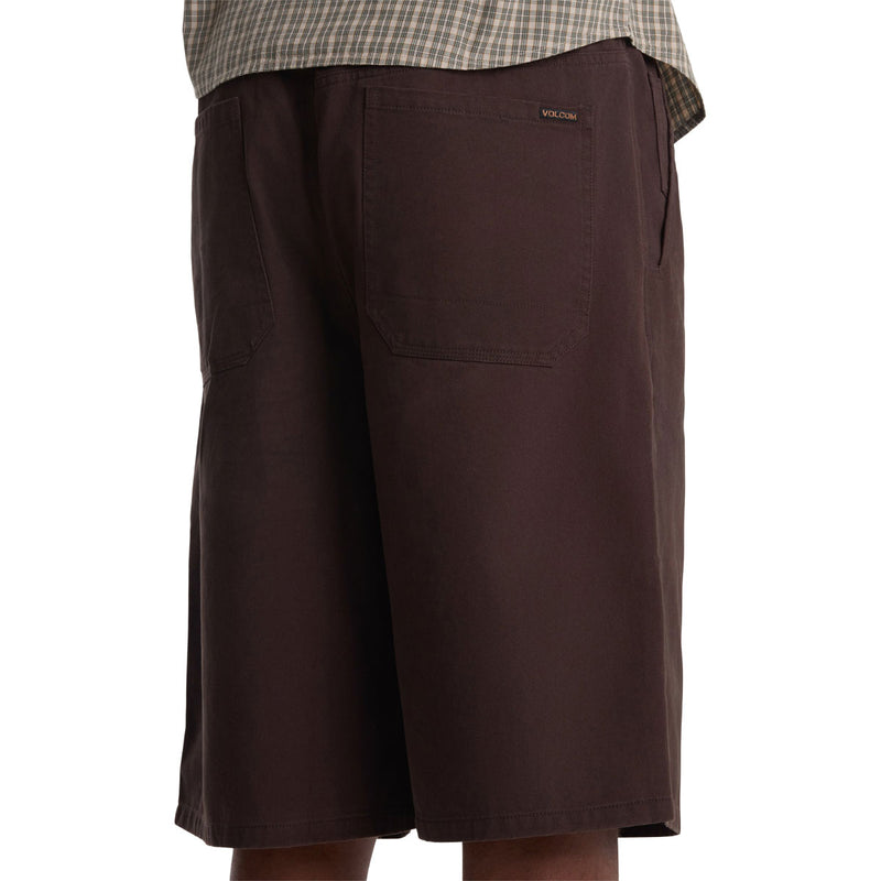Volcom Chillow Plt Elastic Waist Chino VS 24 Shorts - Cacao