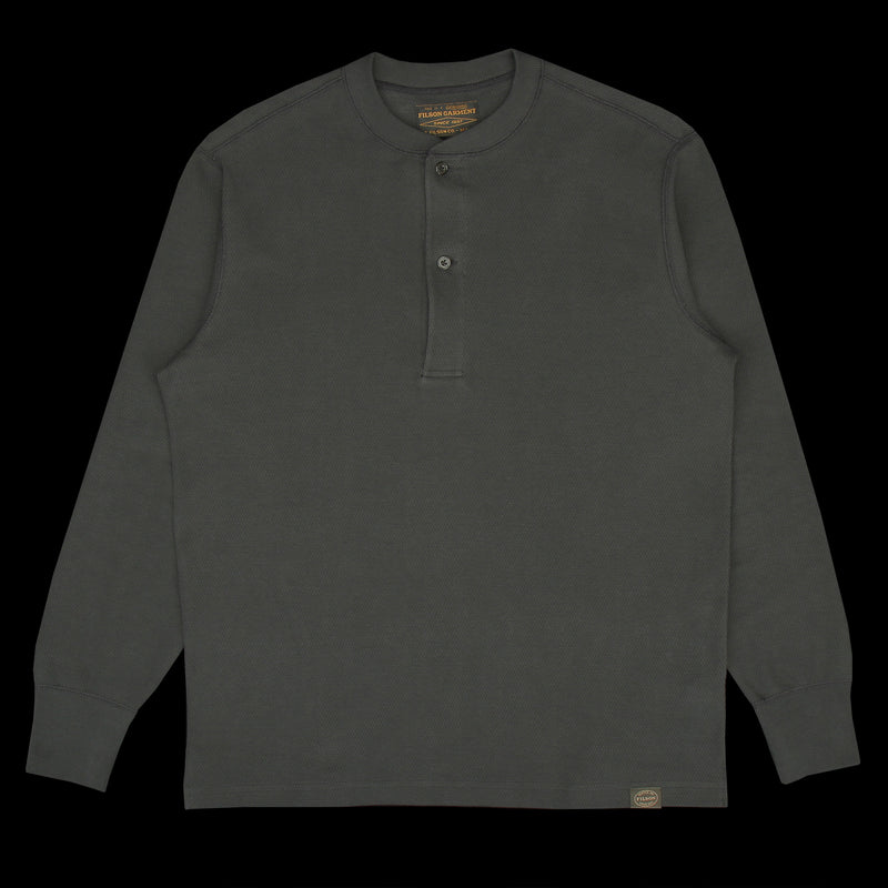 Filson | Waffle Knit Henley Faded Black
