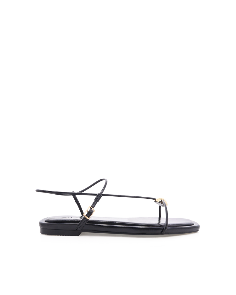 WENDA - BLACK SHINE-Sandals-Billini-Billini