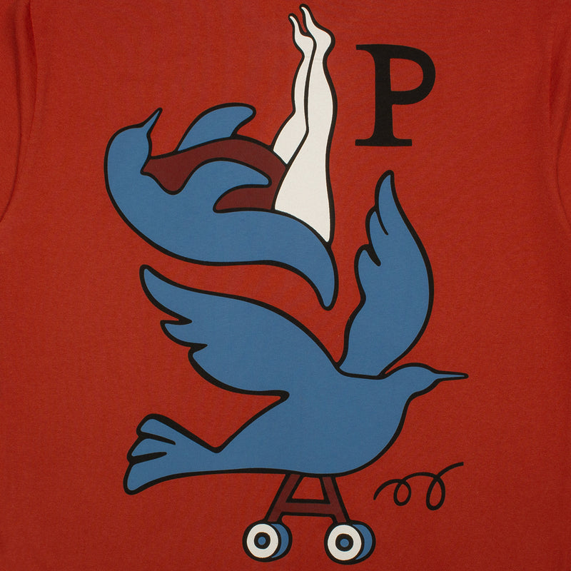 by Parra | Wheeled Bird T-Shirt 51305 Rust