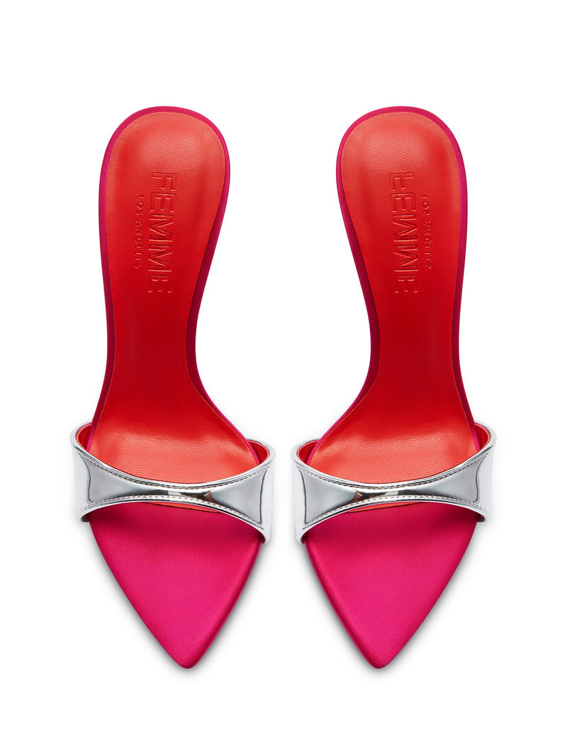 Whiskey Slipper - Platinum/Pink/Red