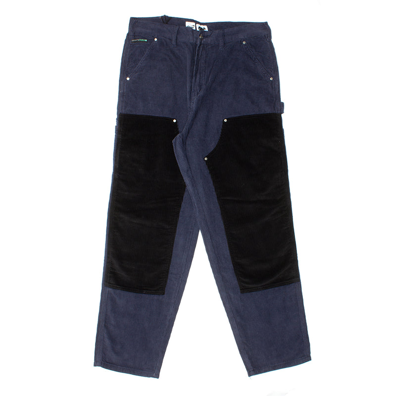 Snack | Wide Wale Corduroy Carpenter Pant Color : Eggplant / Black