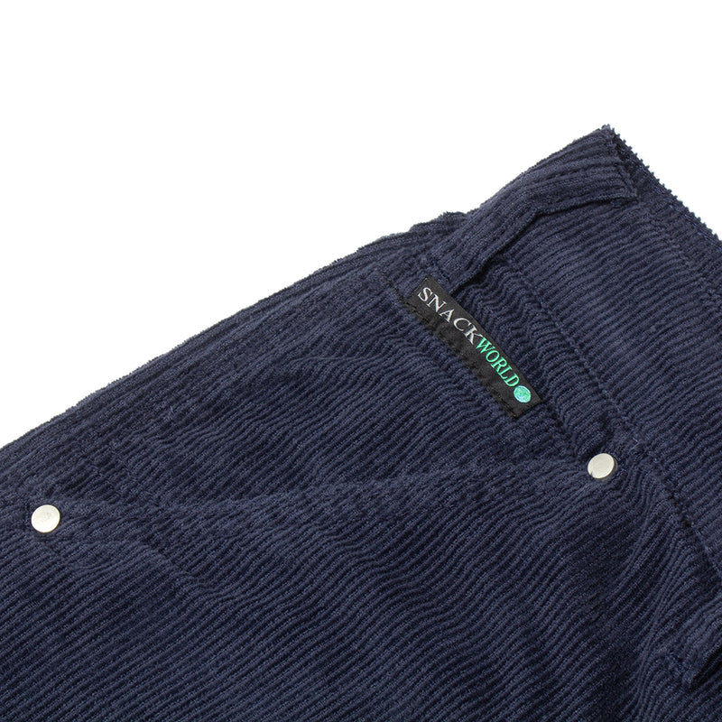 Snack | Wide Wale Corduroy Carpenter Pant Color : Eggplant / Black