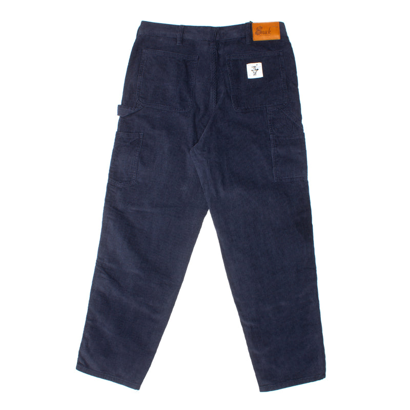 Snack | Wide Wale Corduroy Carpenter Pant Color : Eggplant / Black