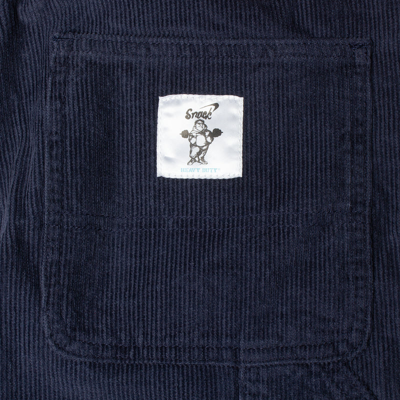 Snack | Wide Wale Corduroy Carpenter Pant Color : Eggplant / Black