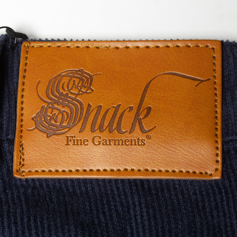 Snack | Wide Wale Corduroy Carpenter Pant Color : Eggplant / Black