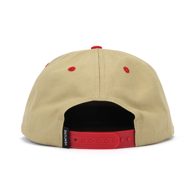 Venture | Wings Snapback Hat Tan / Red